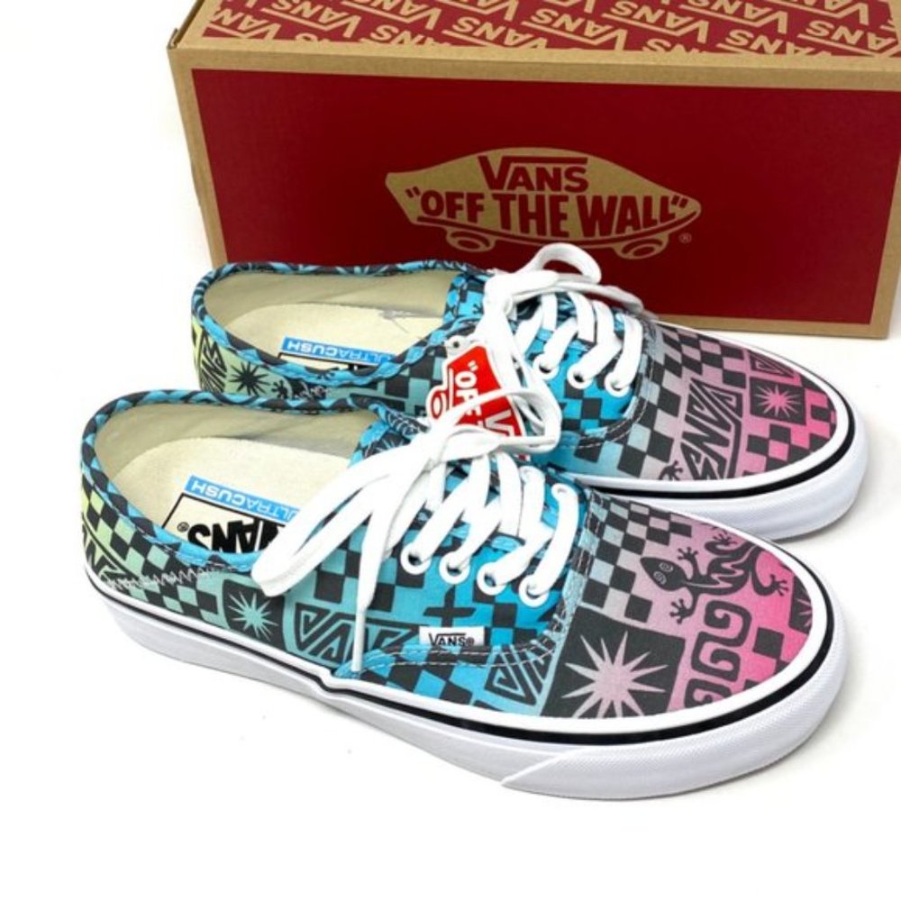 💖MEGA SALE💖Vans SF Tribal Check Multi Blue Canvas Sneakers Women's VN0A3MU642K - Picture 9 of 11
